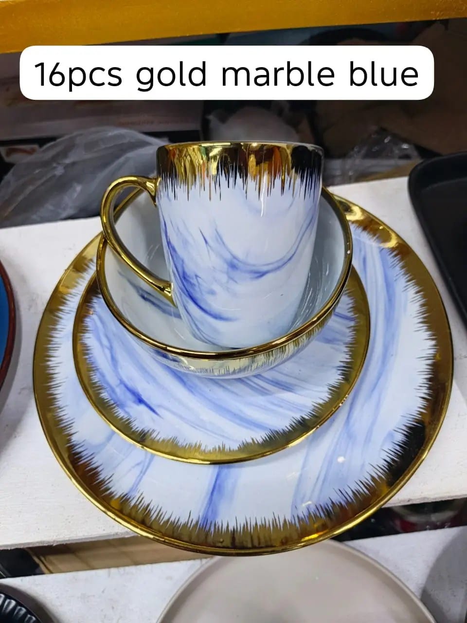 16pcs Marble double like dinner set