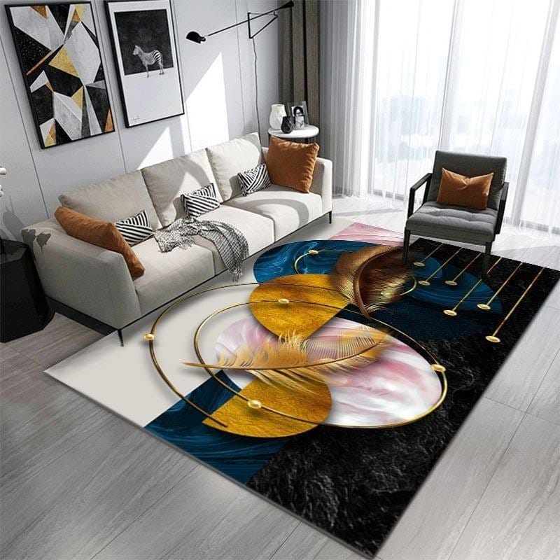 Luxury living room sofa water-absorbent Center rug