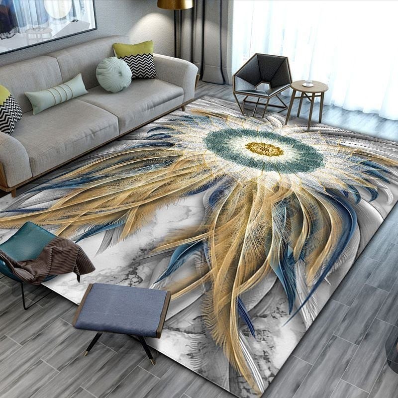 Luxury living room sofa water-absorbent Center rug