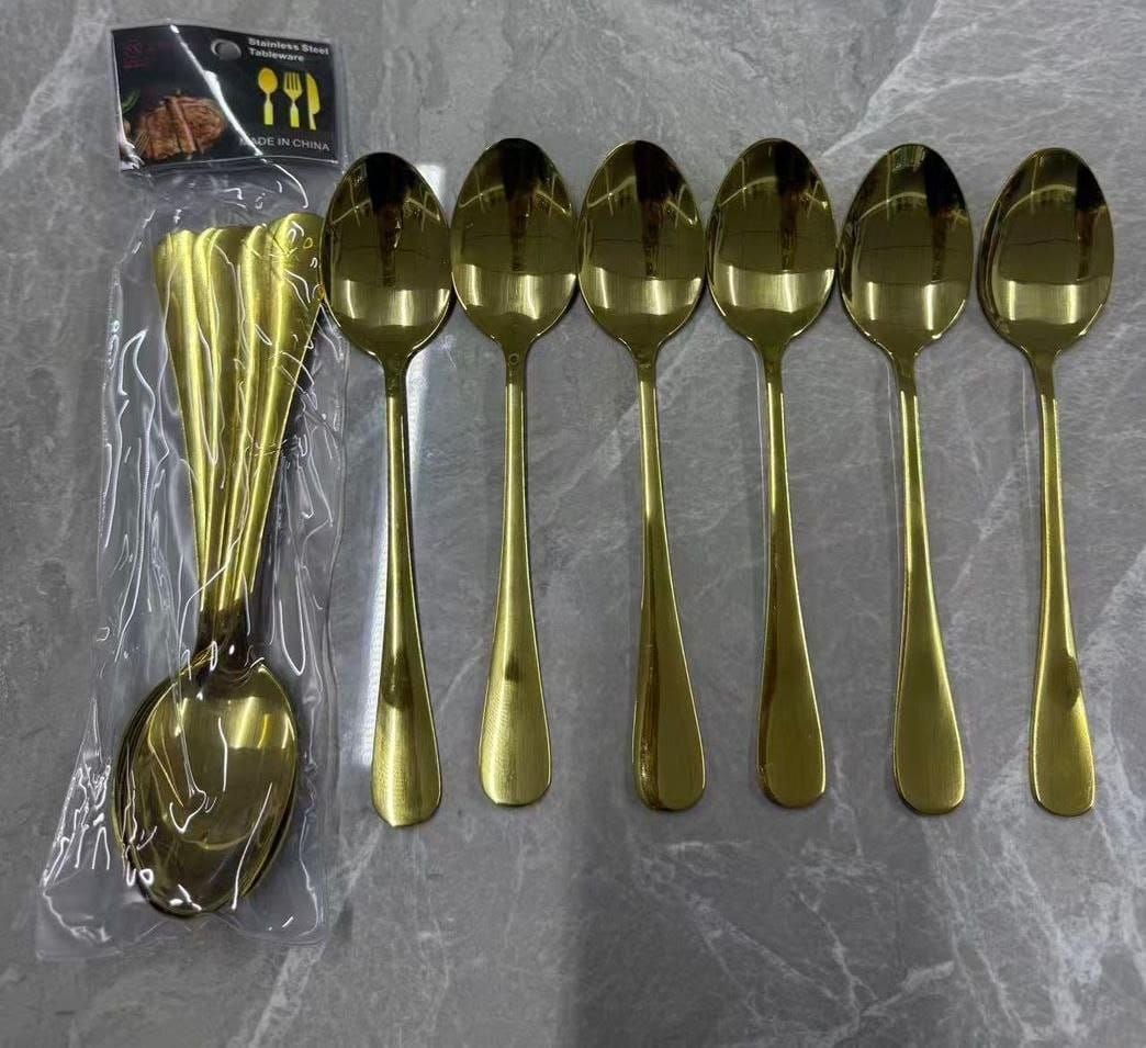 6pcs Heavy Gold Spoon.