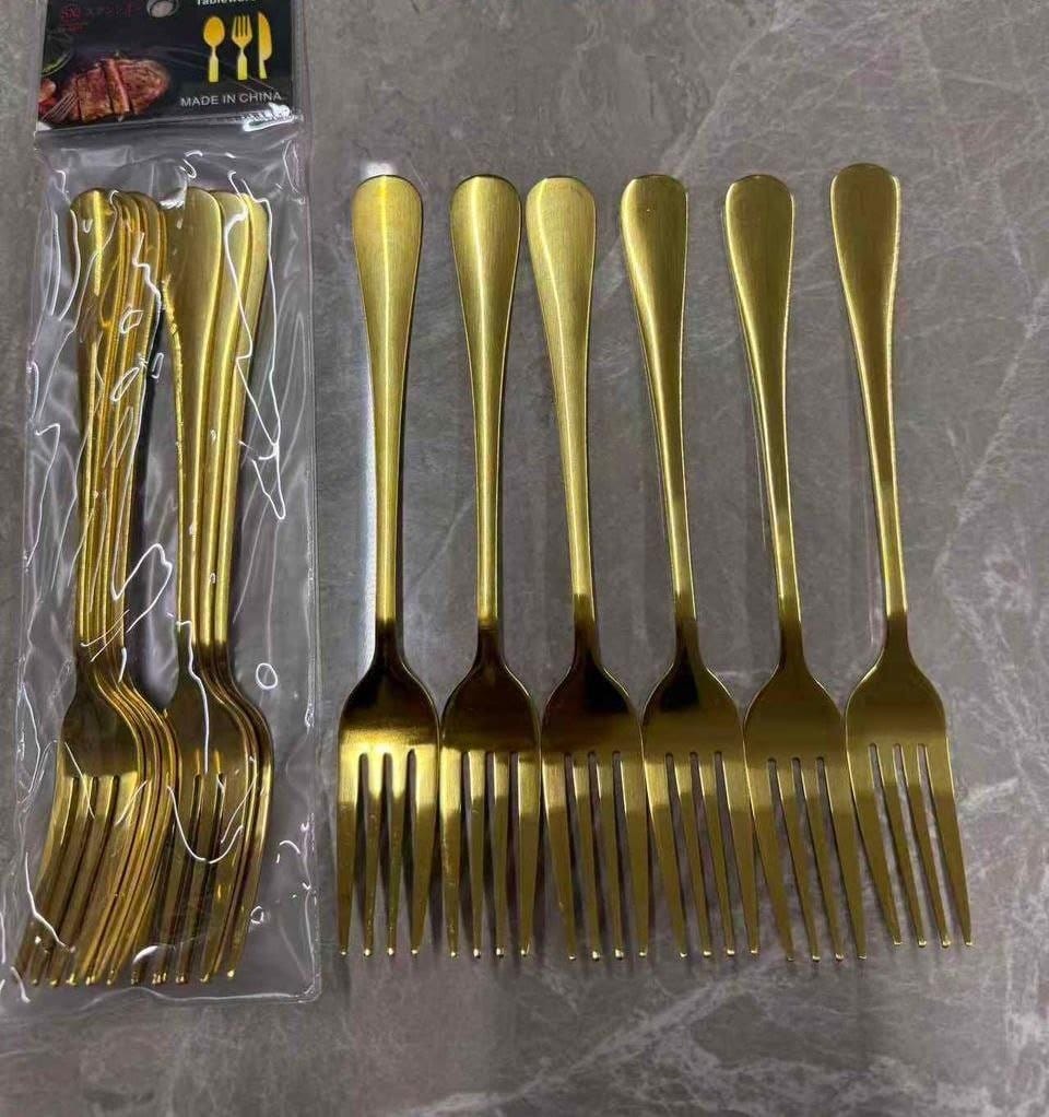 6pcs Heavy Gold Fork