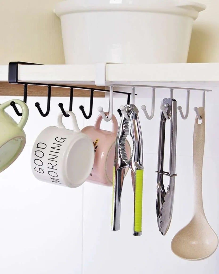 Iron 6 Hooks Kitchen Organizer