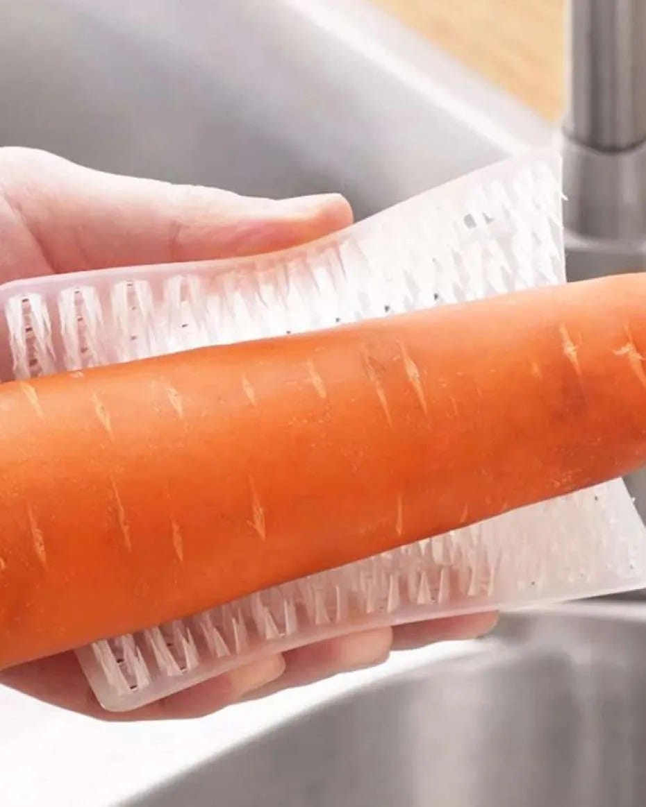 Plastic Fruit and Vegetable Cleaning Brush Household Multifunctional Bendable Fruit and Vegetable Brush Kitchen Sink Cutting Board Gap Brush.