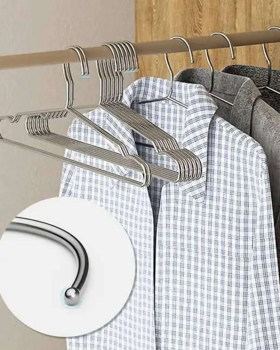 10pcs Aluminium Alloy silver luxury clothes hangers.