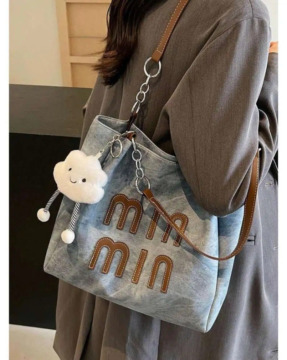 Min Min Denim Tote Bag
