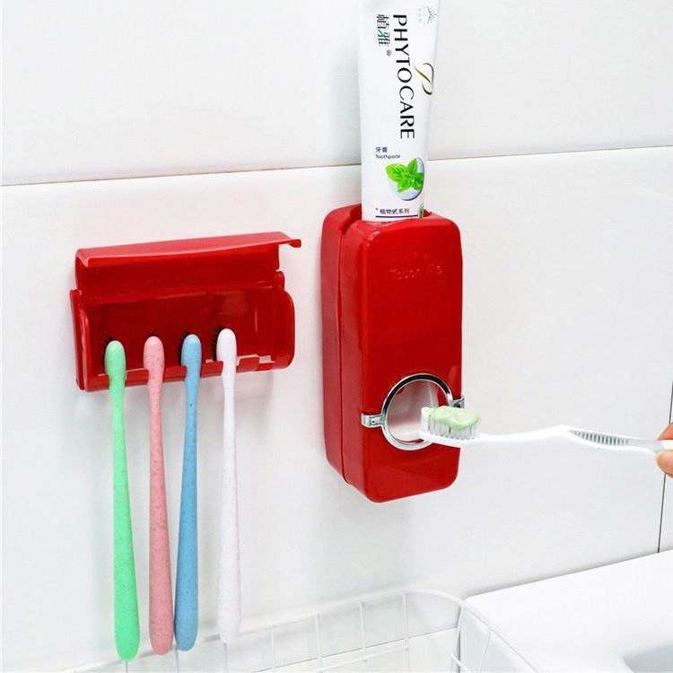 Toothpaste dispenser and brush holder 3