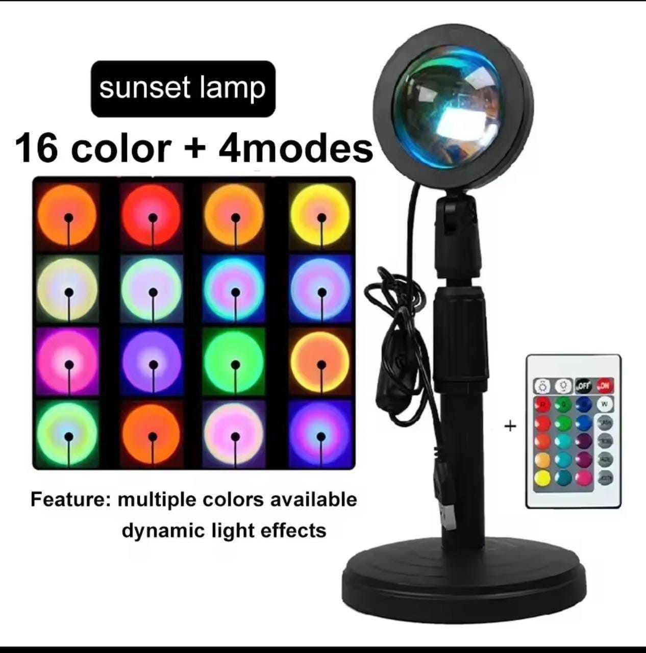 Rainbow Glow Sunset Night Light Projector – Vibrant Bedroom Lamp &amp; Tiktok Wall Display 4