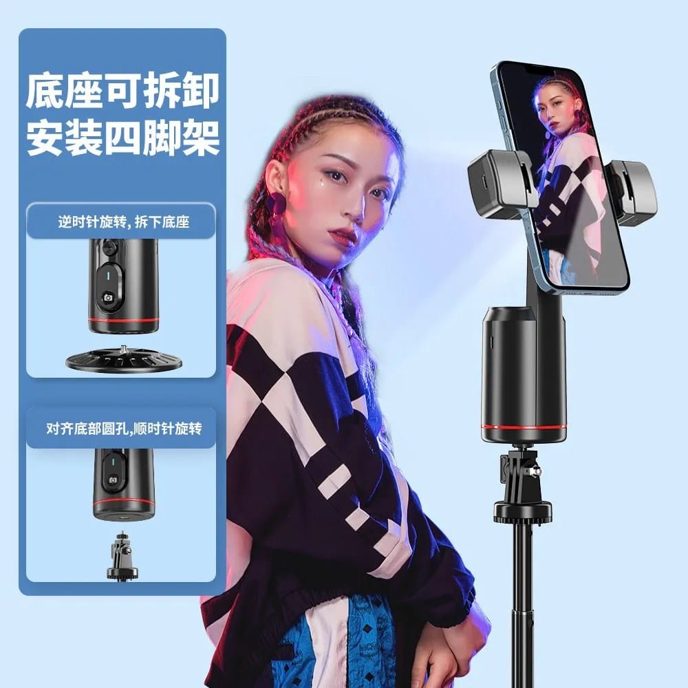 Q02 Smart Gimbal Fully Automatic Follow-Shooting Device, Phone Stabilizer, TikTok Live Streaming Support.