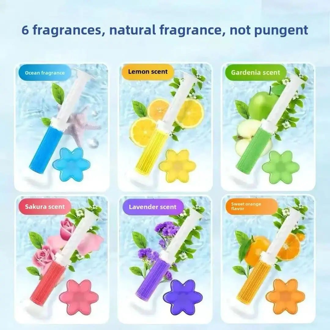 Toilet Flower Fragrance Bathroom Deodorizer, Bowl Cleaner Toilet Wand Refills, Cleaning Supplies, Toilet Cleaning Tools