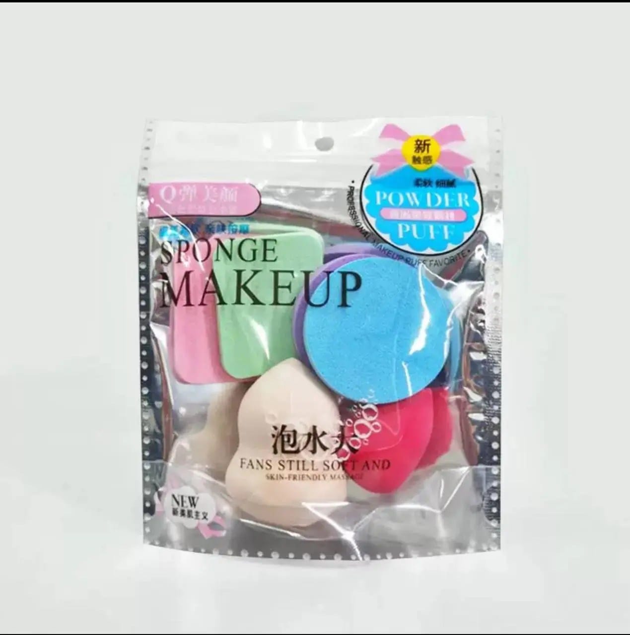 6-Piece Set Dry Wet Dual-Use Sponge Puff Makeup Egg Air Cushion Foundation Puff Makeup Tools Beauty Egg Sponge Makeup Puff