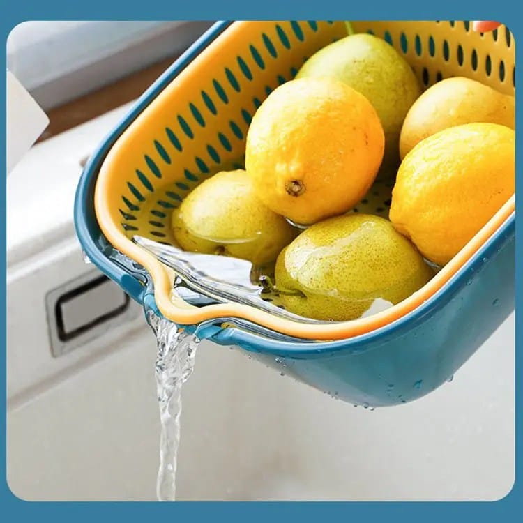 Kitchen Sink Vegetable Drain Basket Fruit Washing Basket Plastic Vegetable Washing Basin