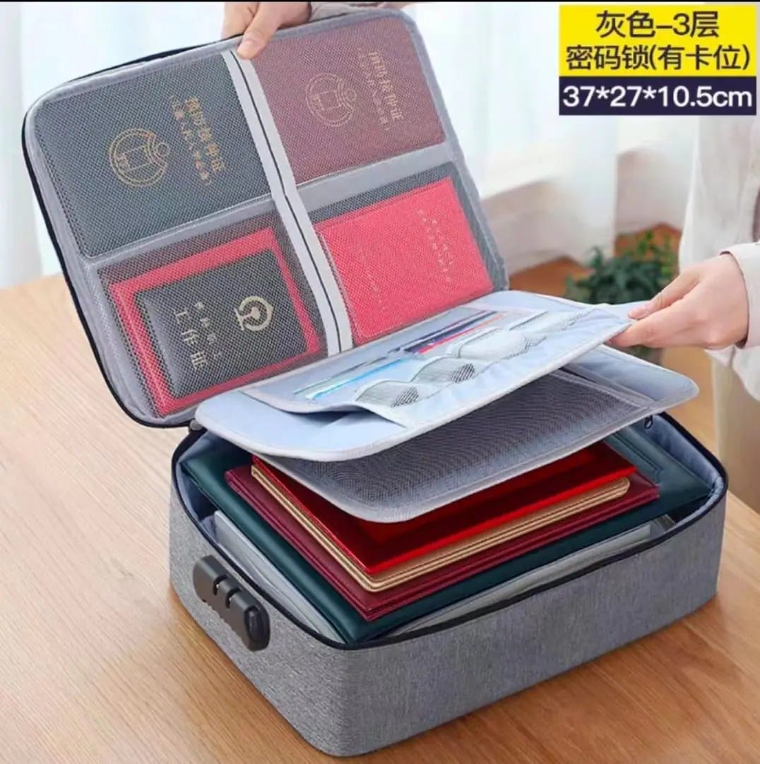Large-Capacity Home Document Organizer Bag.